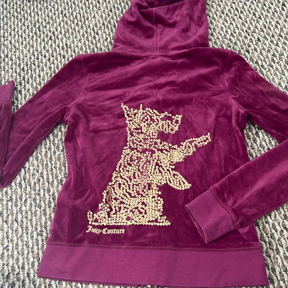 Purple vintage juicy couture zip up jacket